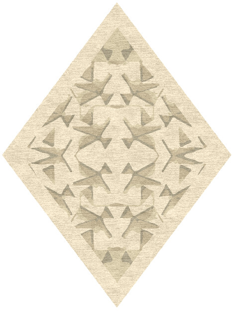 Butterflies Origami Diamond Hand Knotted Tibetan Wool Custom Rug by Rug Artisan
