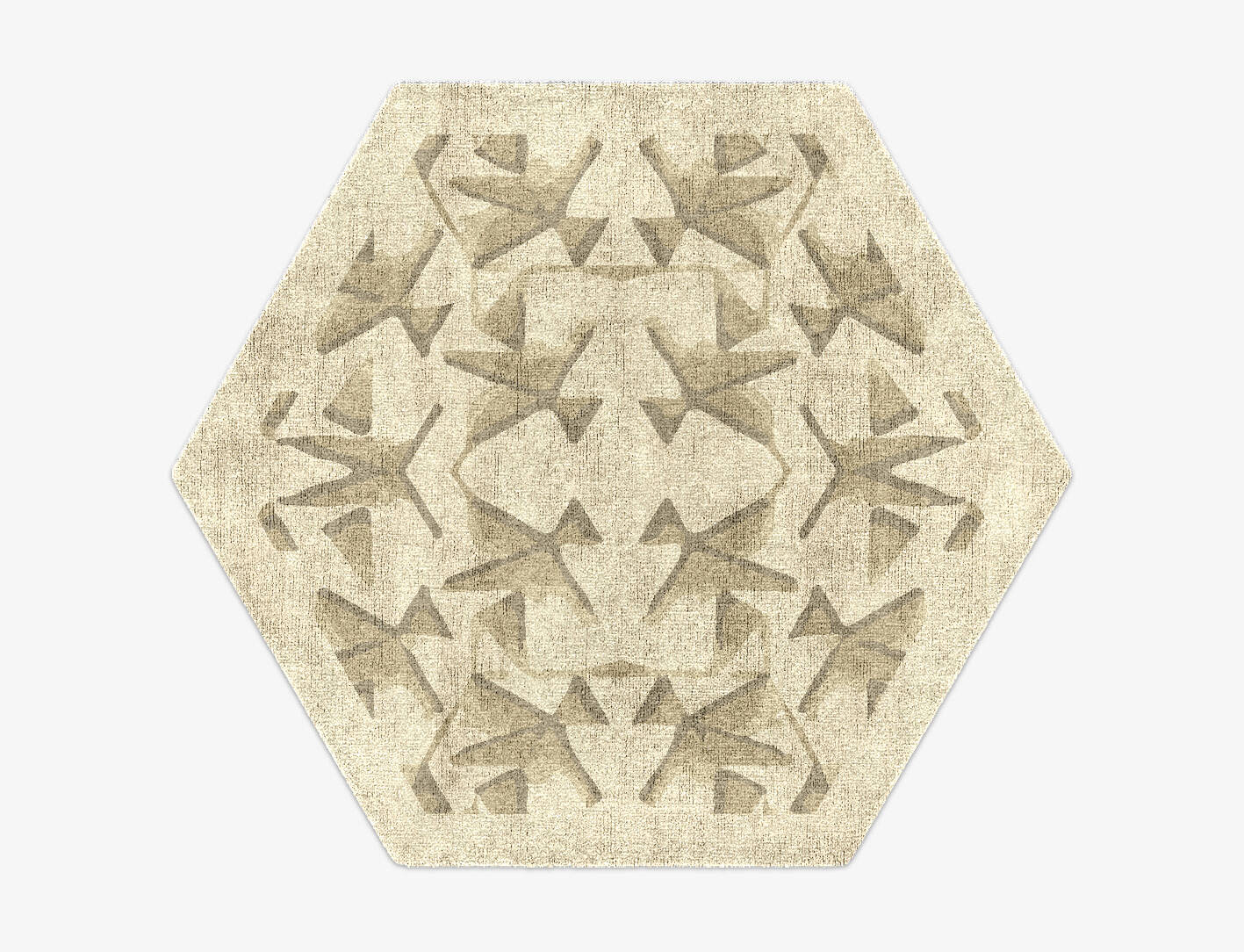 Butterflies Origami Hexagon Hand Knotted Bamboo Silk Custom Rug by Rug Artisan