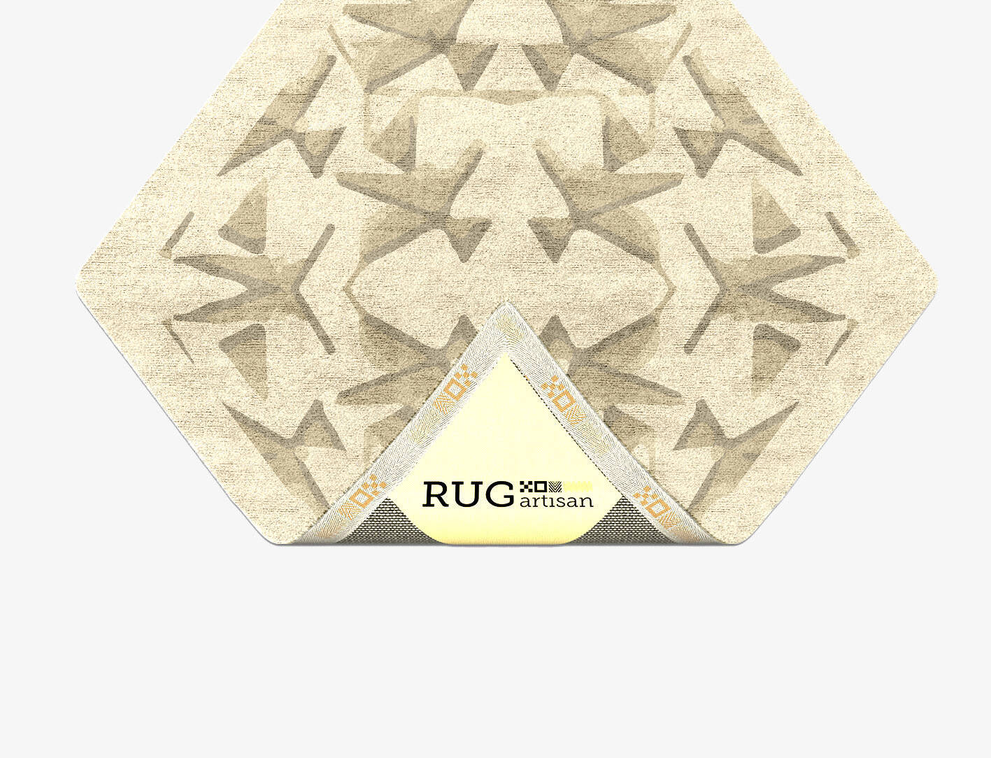 Butterflies Origami Diamond Hand Tufted Bamboo Silk Custom Rug by Rug Artisan