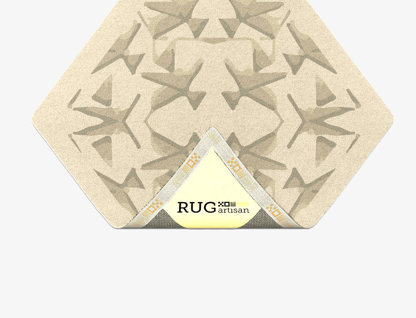 Butterflies Origami Diamond Hand Tufted Pure Wool Custom Rug by Rug Artisan
