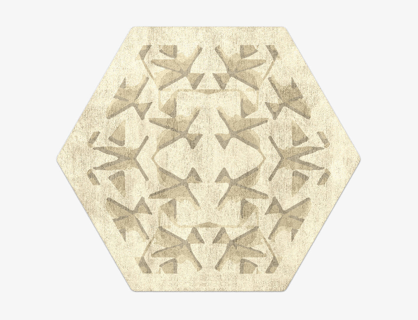 Butterflies Origami Hexagon Hand Tufted Bamboo Silk Custom Rug by Rug Artisan