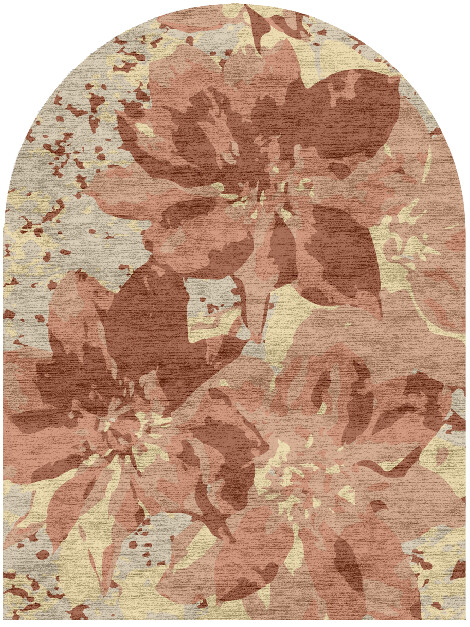 Butterfly Bush Floral Arch Hand Knotted Bamboo Silk Custom Rug by Rug Artisan
