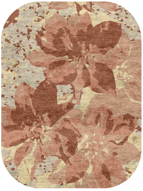 Butterfly Bush Floral Oblong Hand Knotted Bamboo Silk Custom Rug by Rug Artisan