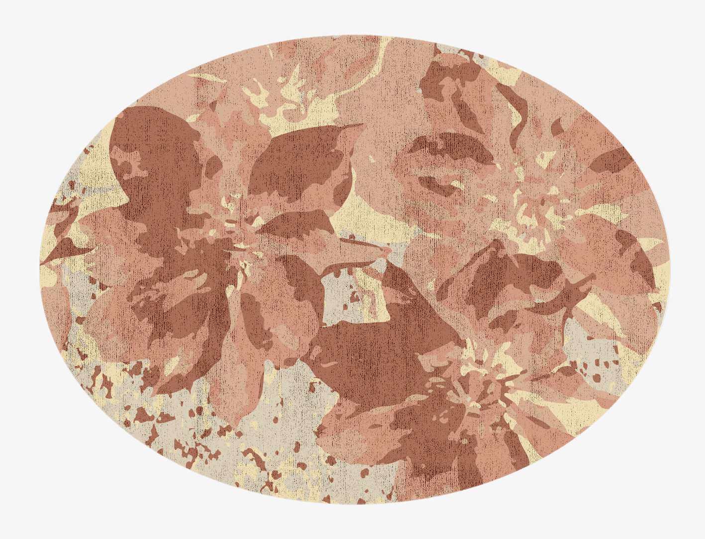 Butterfly Bush Floral Oval Hand Knotted Bamboo Silk Custom Rug by Rug Artisan