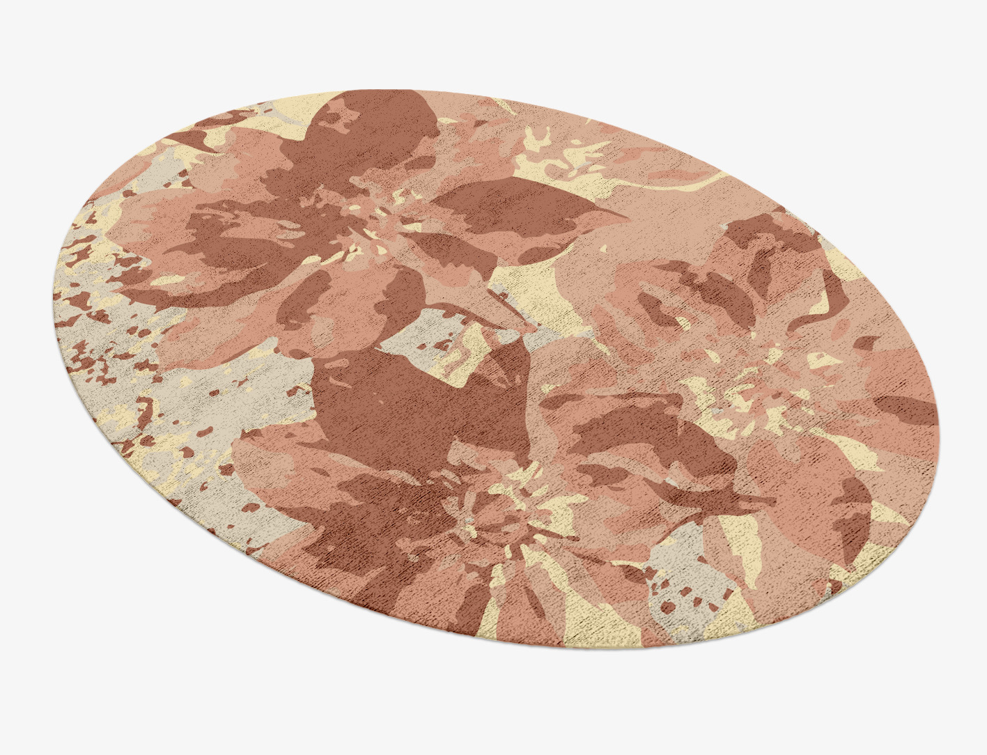 Butterfly Bush Floral Oval Hand Knotted Bamboo Silk Custom Rug by Rug Artisan