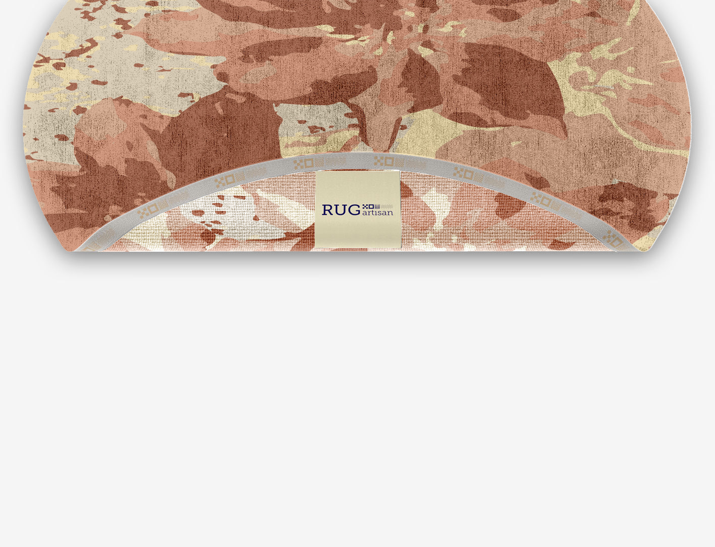 Butterfly Bush Floral Oval Hand Knotted Bamboo Silk Custom Rug by Rug Artisan