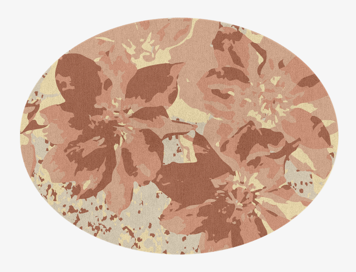 Butterfly Bush Floral Oval Hand Knotted Tibetan Wool Custom Rug by Rug Artisan