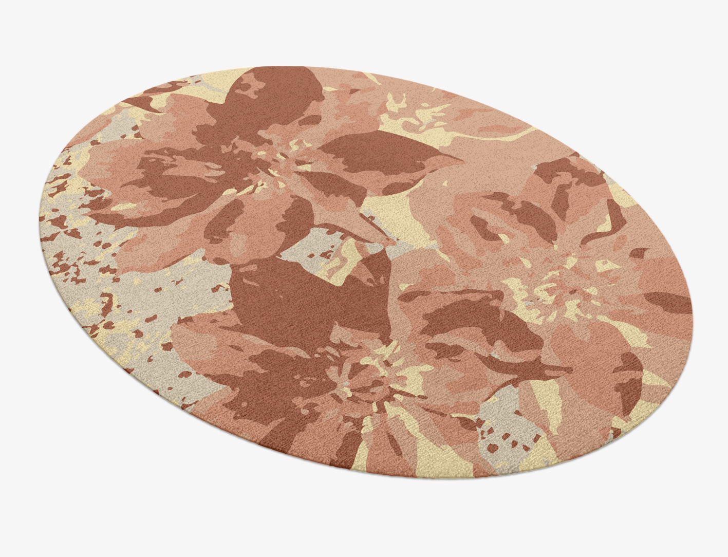 Butterfly Bush Floral Oval Hand Knotted Tibetan Wool Custom Rug by Rug Artisan