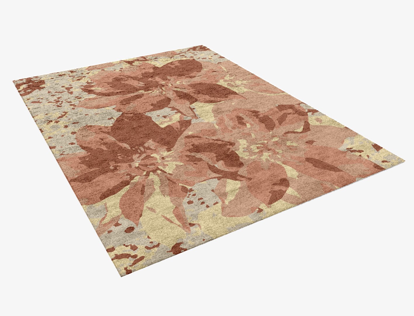 Butterfly Bush Floral Rectangle Hand Knotted Bamboo Silk Custom Rug by Rug Artisan