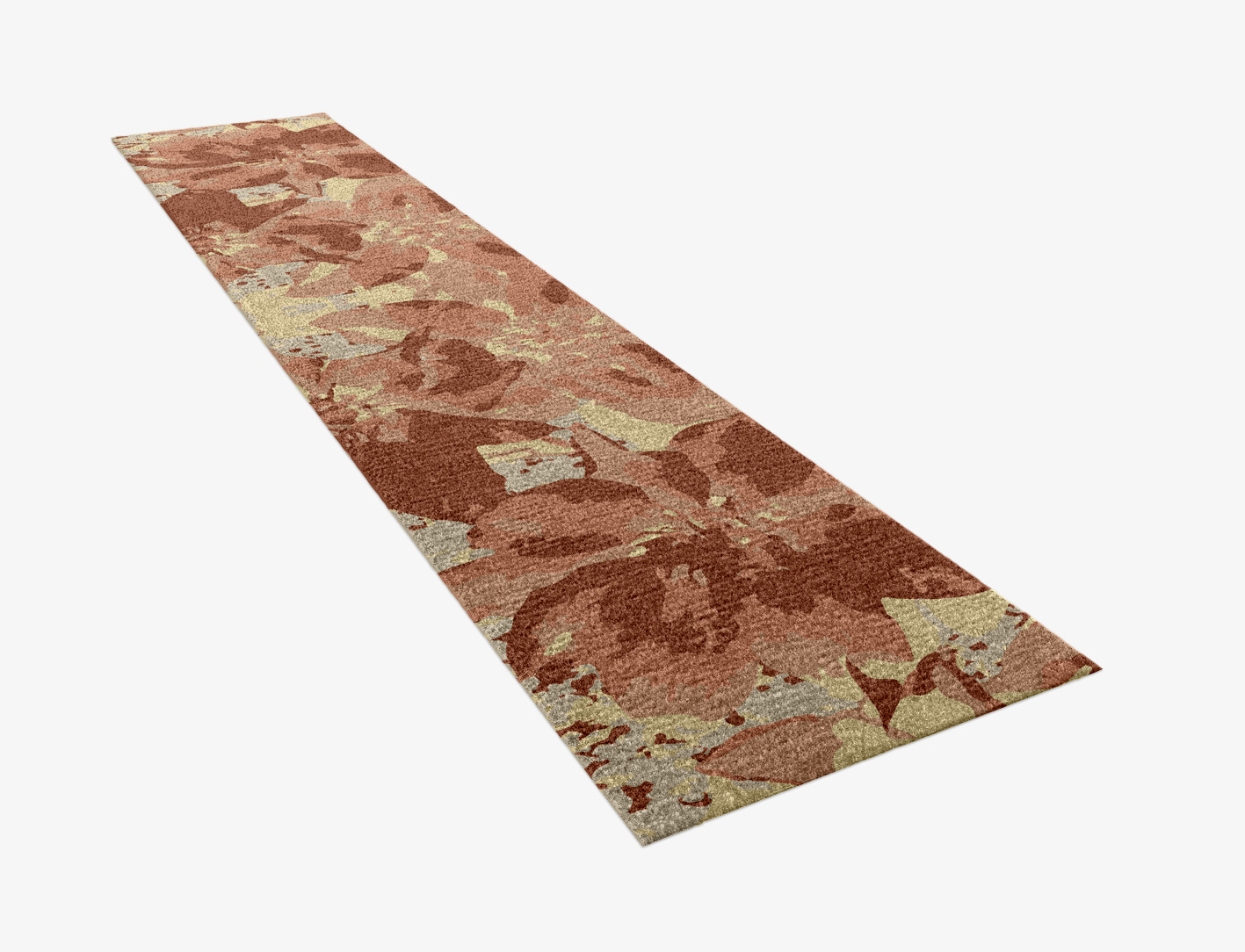 Butterfly Bush Floral Runner Hand Knotted Tibetan Wool Custom Rug by Rug Artisan