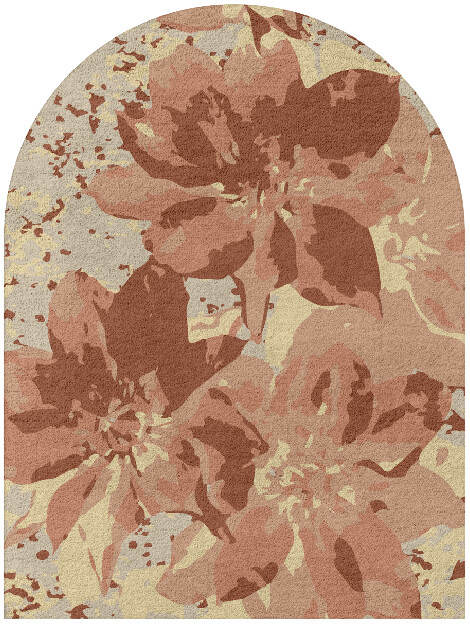 Butterfly Bush Floral Arch Hand Tufted Pure Wool Custom Rug by Rug Artisan
