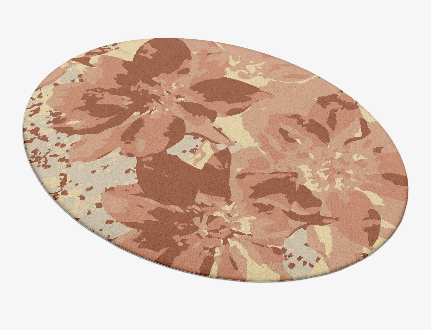 Butterfly Bush Floral Oval Hand Tufted Pure Wool Custom Rug by Rug Artisan