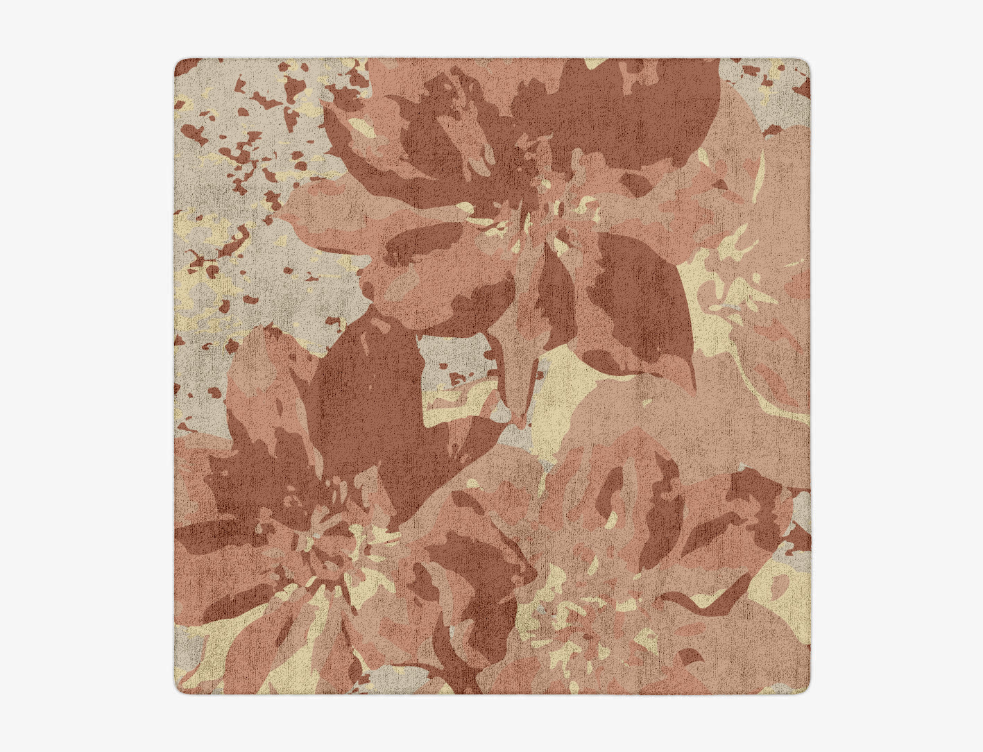 Butterfly Bush Floral Square Hand Tufted Bamboo Silk Custom Rug by Rug Artisan