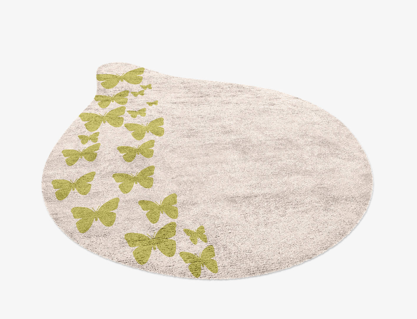Butterfly Strokes Kids Drop Hand Knotted Bamboo Silk Custom Rug by Rug Artisan