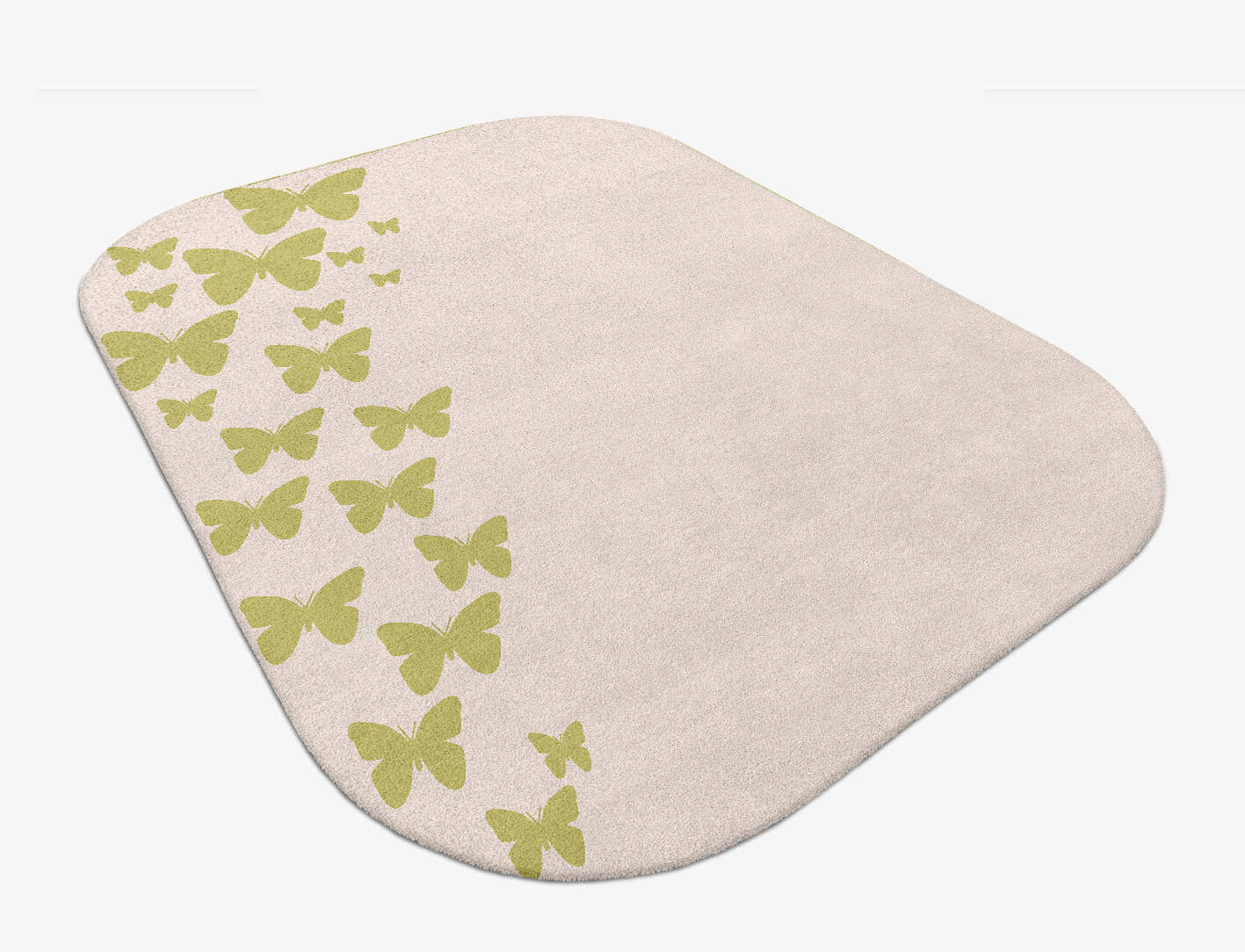 Butterfly Strokes Kids Oblong Hand Tufted Pure Wool Custom Rug by Rug Artisan