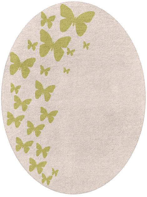 Butterfly Strokes Kids Oval Hand Tufted Pure Wool Custom Rug by Rug Artisan