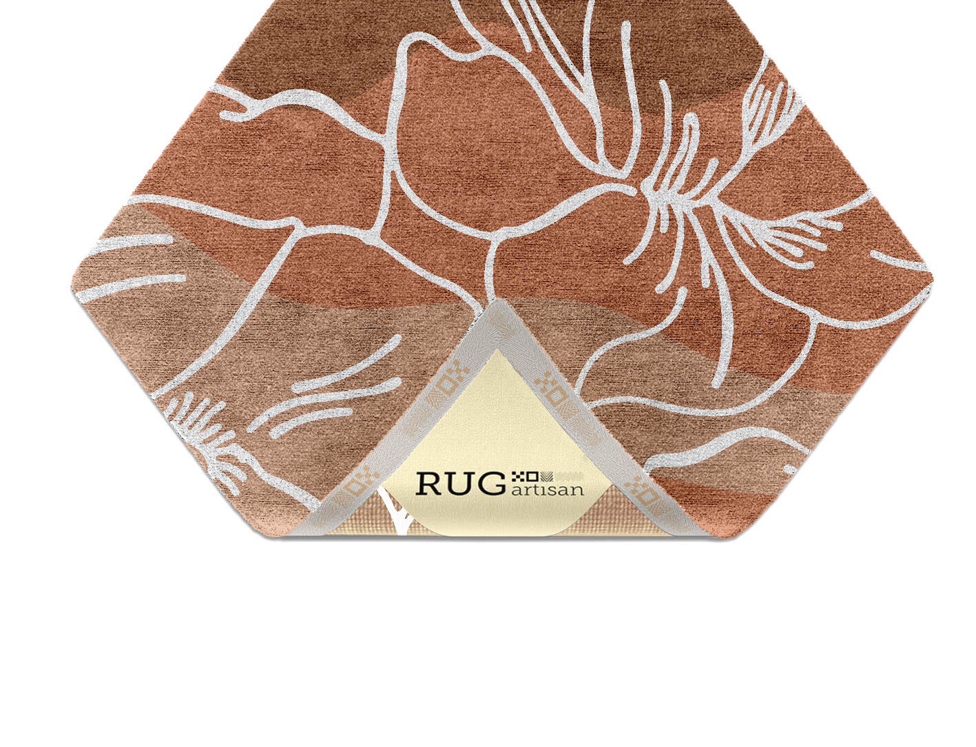 Butterfly Weed Field of Flowers Diamond Hand Knotted Bamboo Silk Custom Rug by Rug Artisan