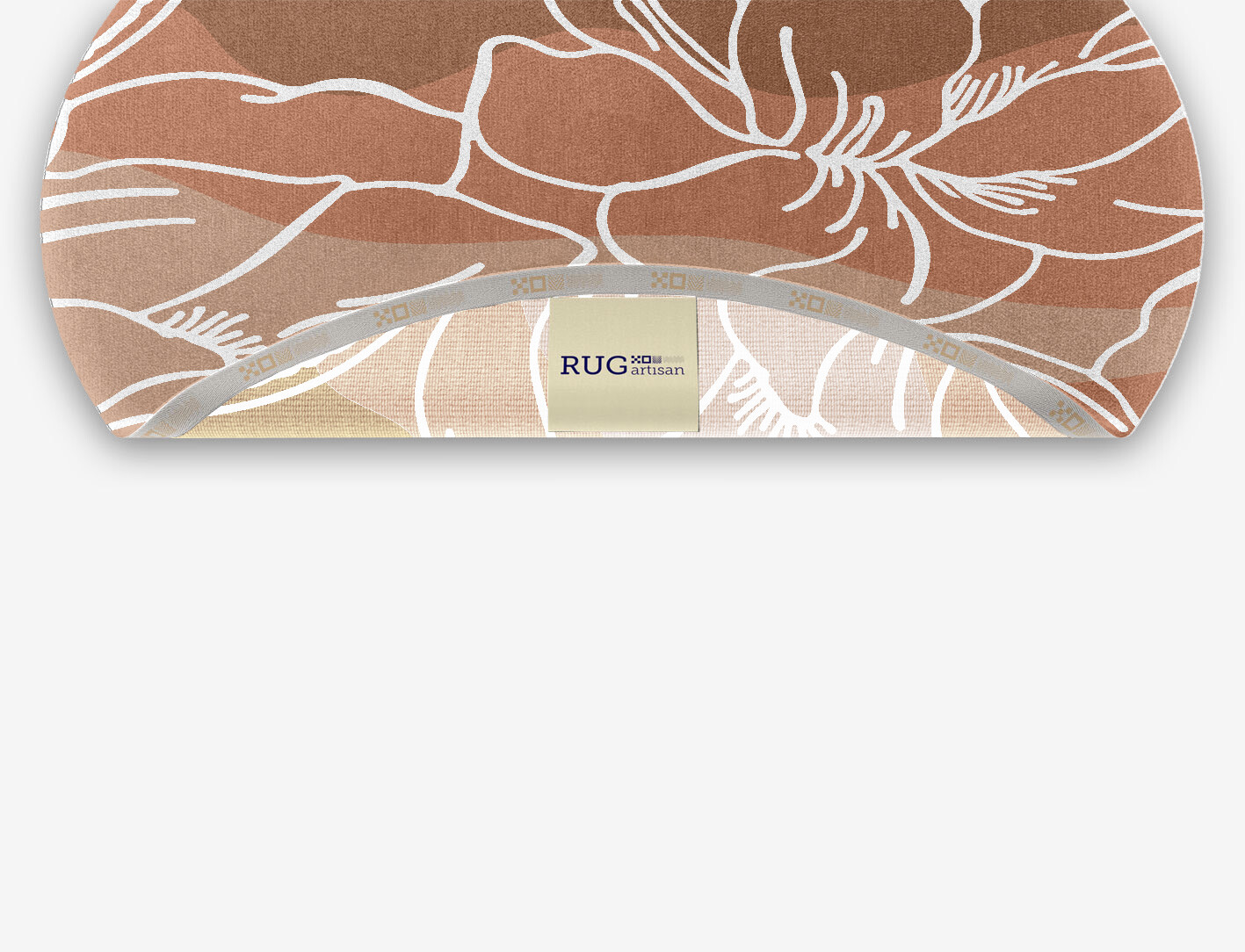 Butterfly Weed Field of Flowers Oval Hand Knotted Tibetan Wool Custom Rug by Rug Artisan