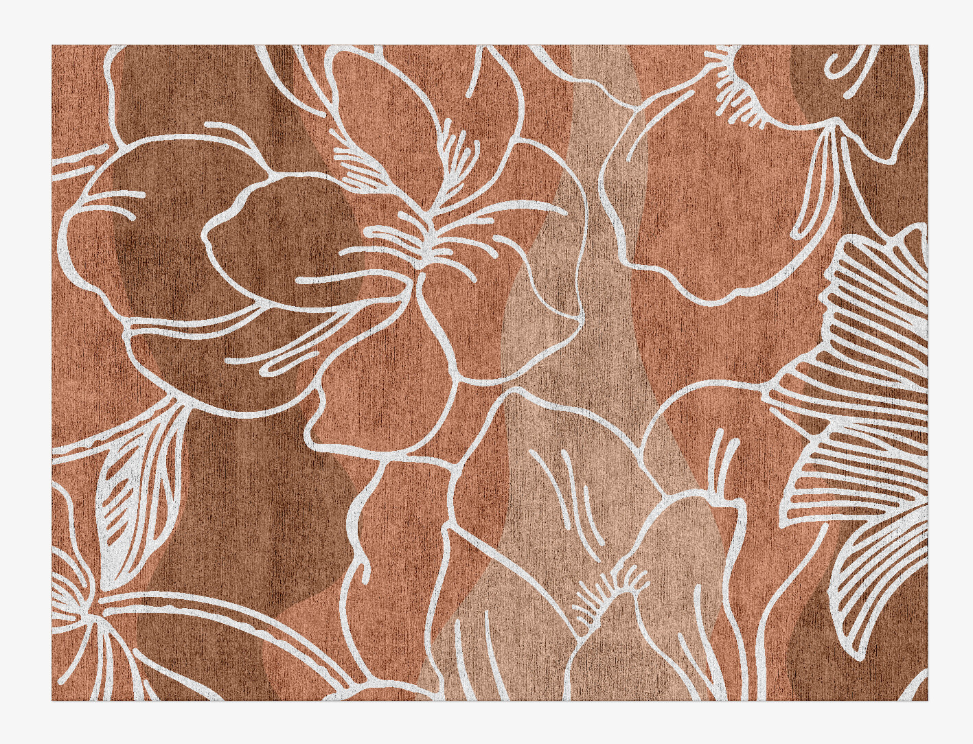 Butterfly Weed Field of Flowers Rectangle Hand Knotted Bamboo Silk Custom Rug by Rug Artisan