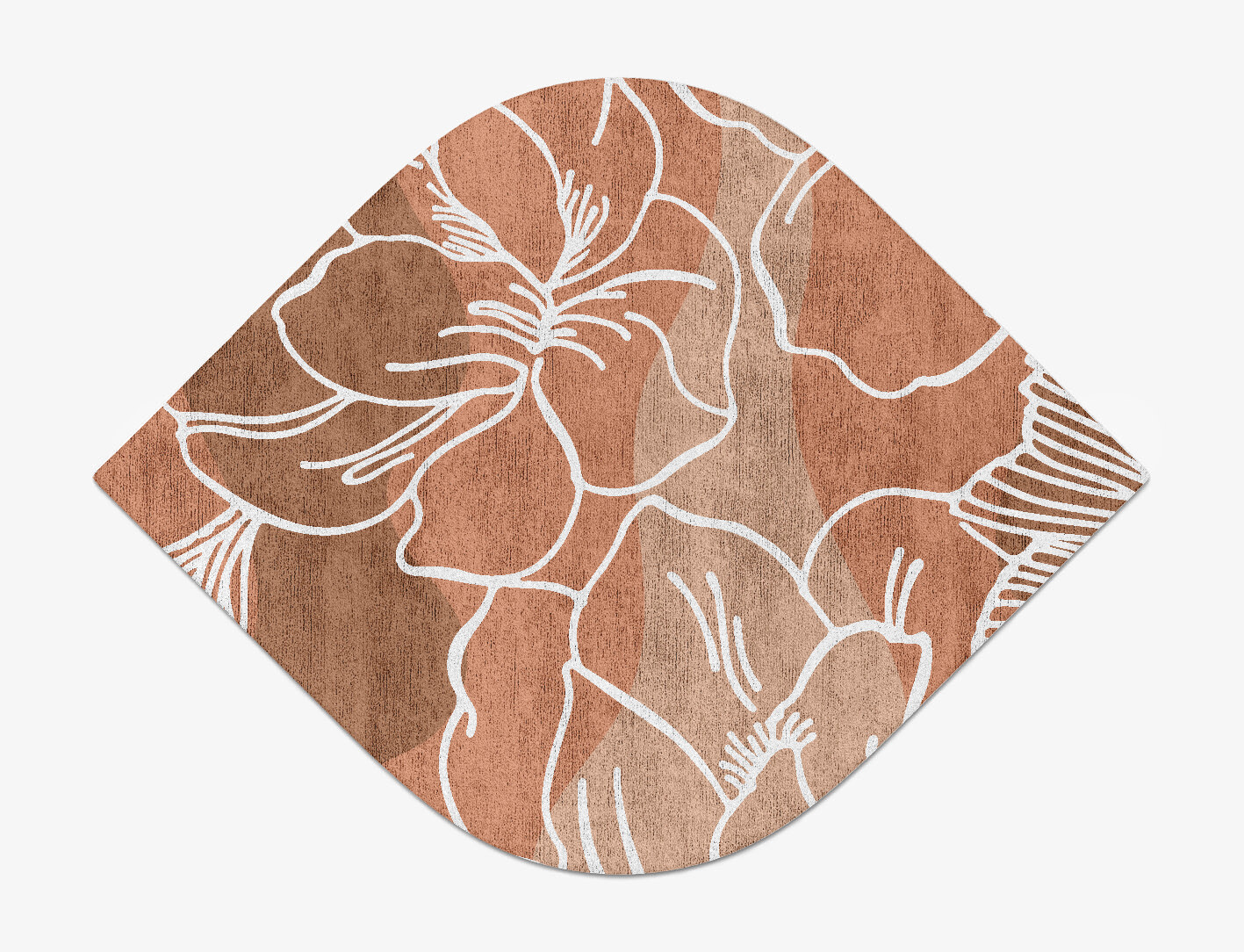 Butterfly Weed Field of Flowers Ogee Hand Tufted Bamboo Silk Custom Rug by Rug Artisan