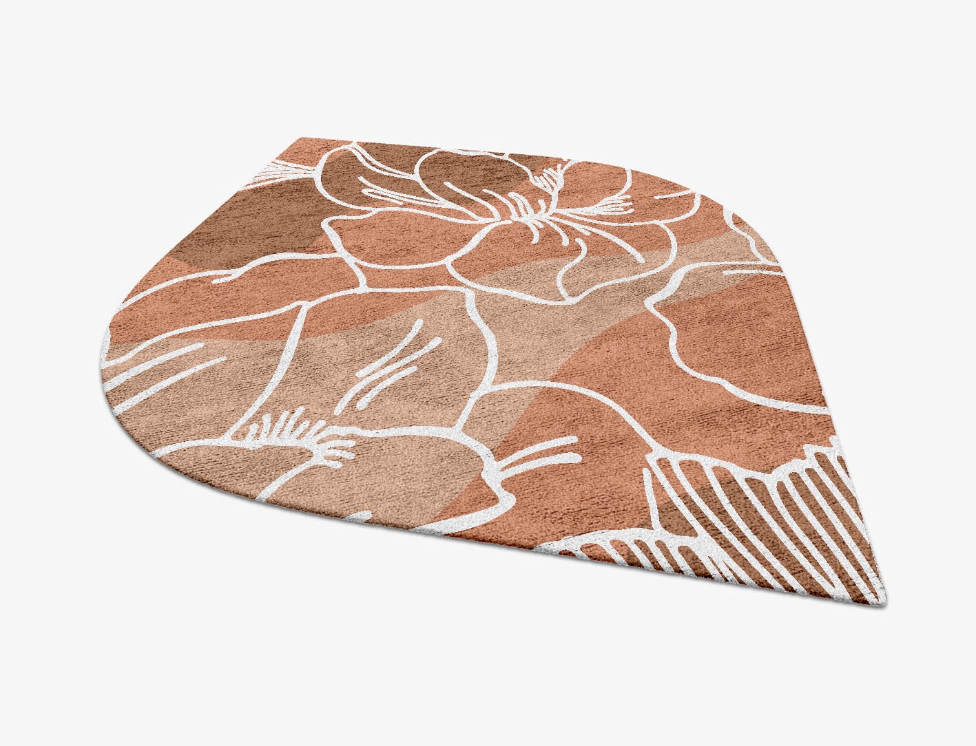 Butterfly Weed Field of Flowers Ogee Hand Tufted Bamboo Silk Custom Rug by Rug Artisan