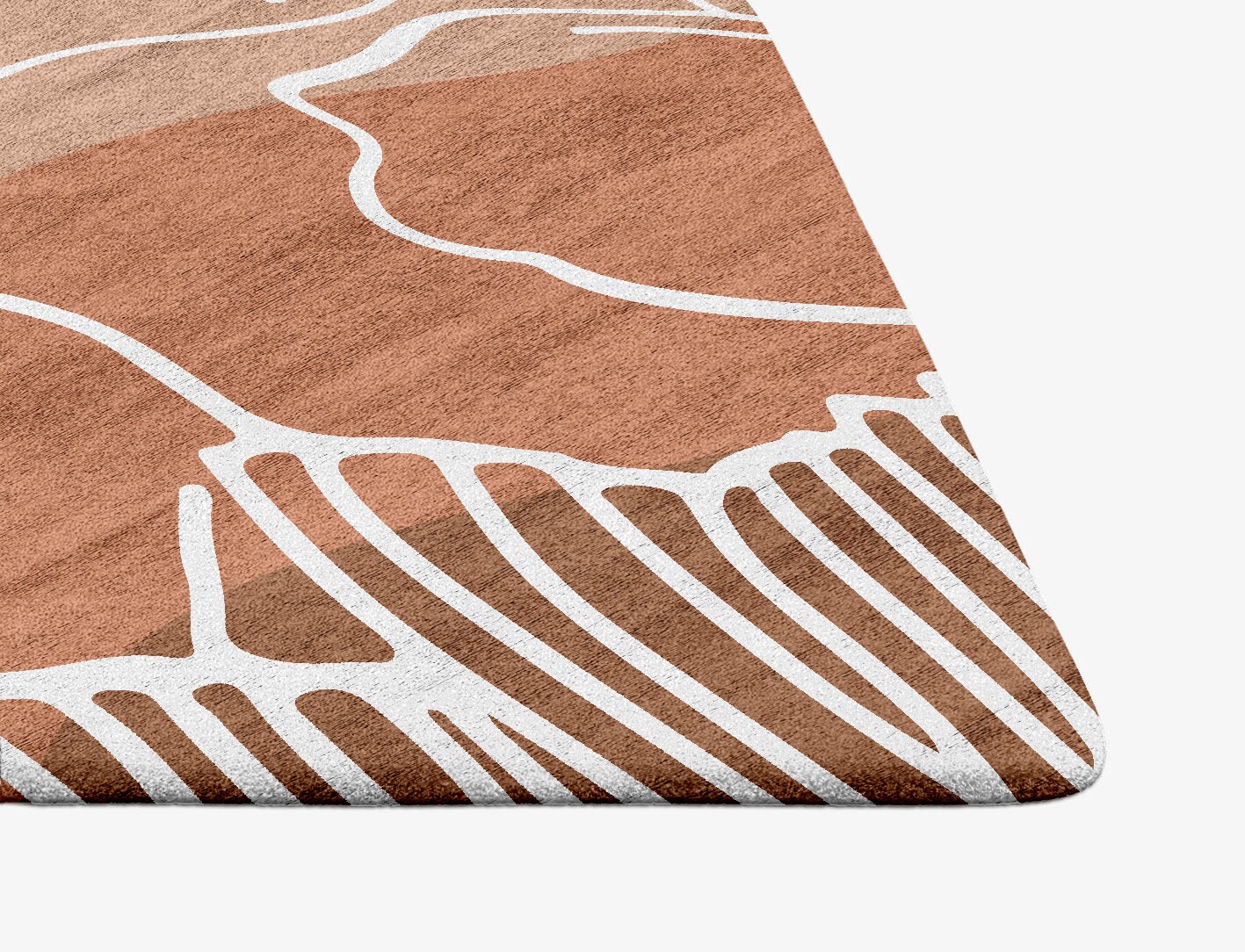 Butterfly Weed Field of Flowers Ogee Hand Tufted Bamboo Silk Custom Rug by Rug Artisan