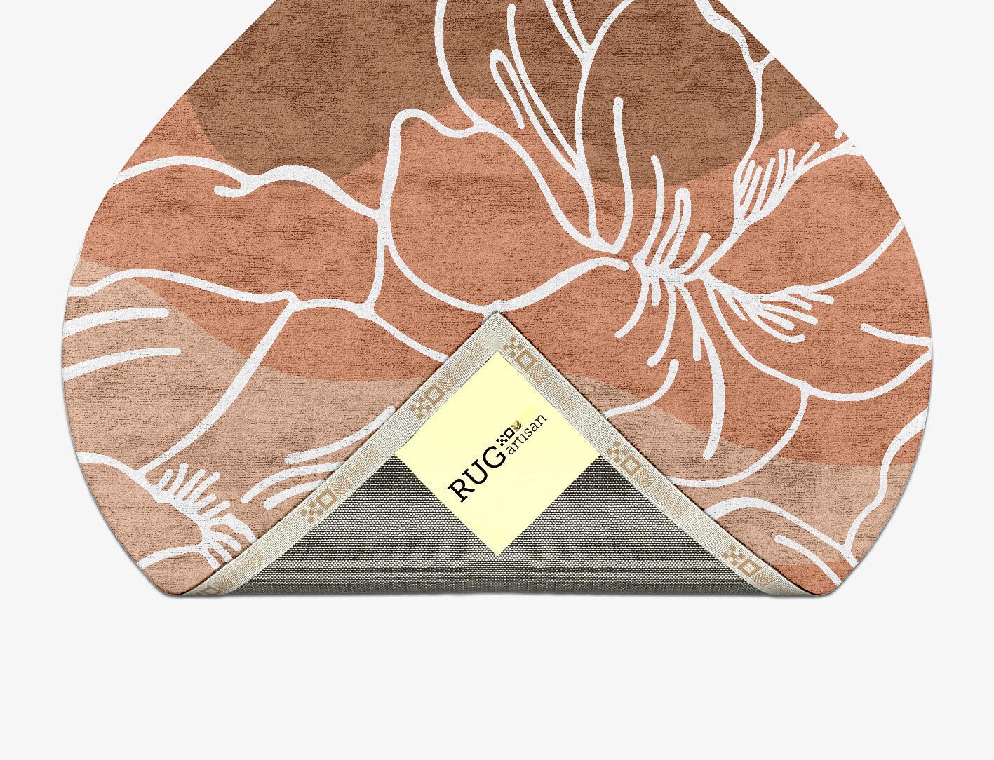 Butterfly Weed Field of Flowers Ogee Hand Tufted Bamboo Silk Custom Rug by Rug Artisan
