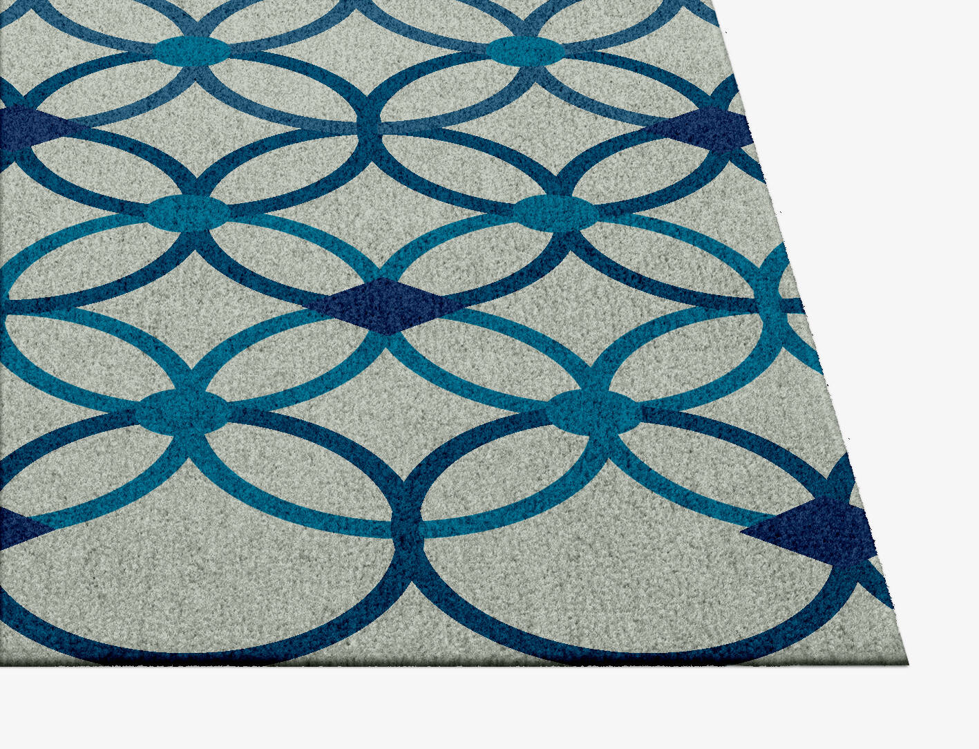 Cabal Cerulean Square Hand Knotted Tibetan Wool Custom Rug by Rug Artisan