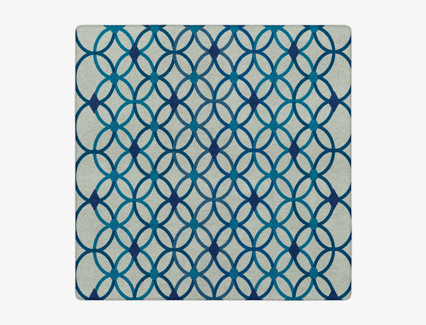 Cabal Cerulean Square Hand Tufted Pure Wool Custom Rug by Rug Artisan