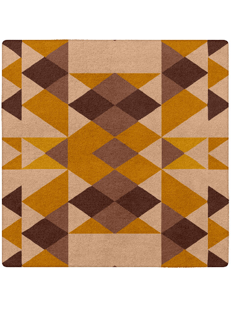 Cadence Modern Geometrics Square Hand Tufted Pure Wool Custom Rug by Rug Artisan
