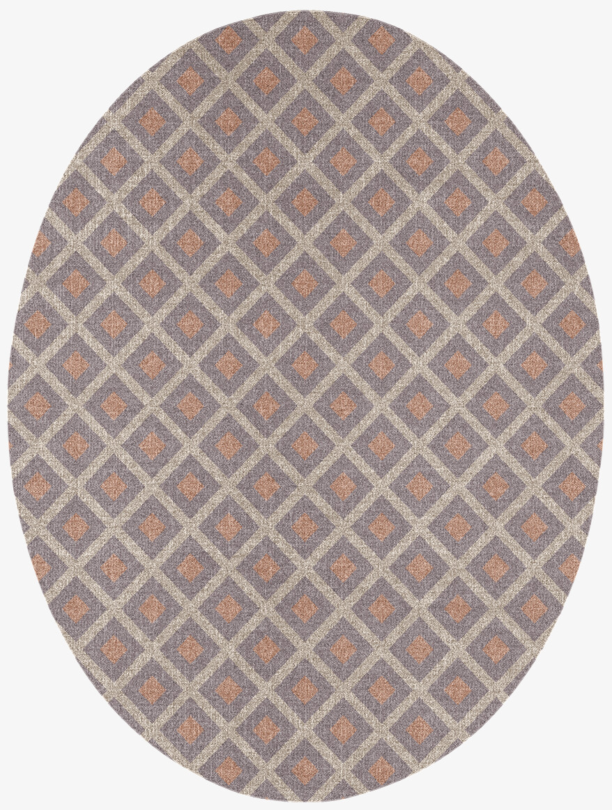 Cage Geometric Oval Flatweave New Zealand Wool Custom Rug by Rug Artisan