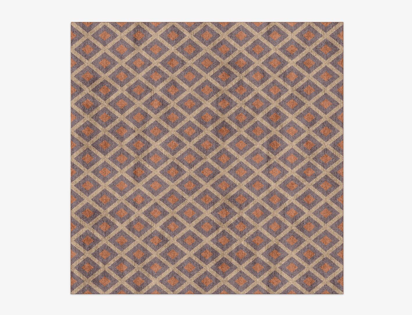 Cage Geometric Square Hand Knotted Bamboo Silk Custom Rug by Rug Artisan