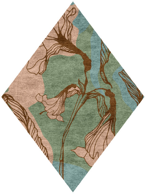 Cala Lily Field of Flowers Diamond Hand Knotted Bamboo Silk Custom Rug by Rug Artisan