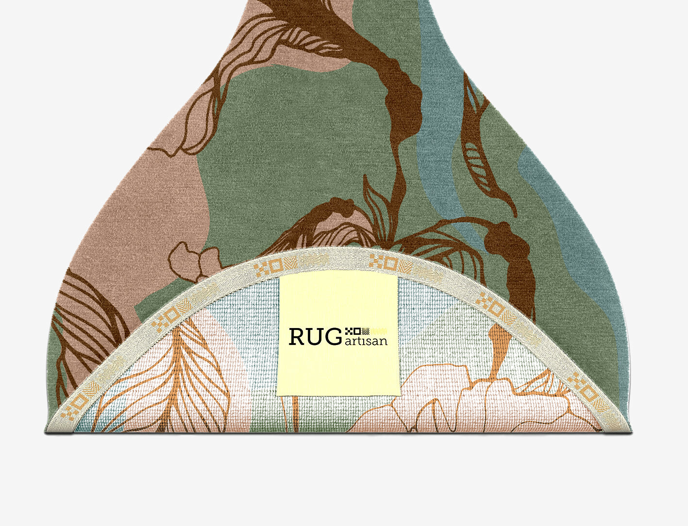 Cala Lily Field of Flowers Drop Hand Knotted Tibetan Wool Custom Rug by Rug Artisan