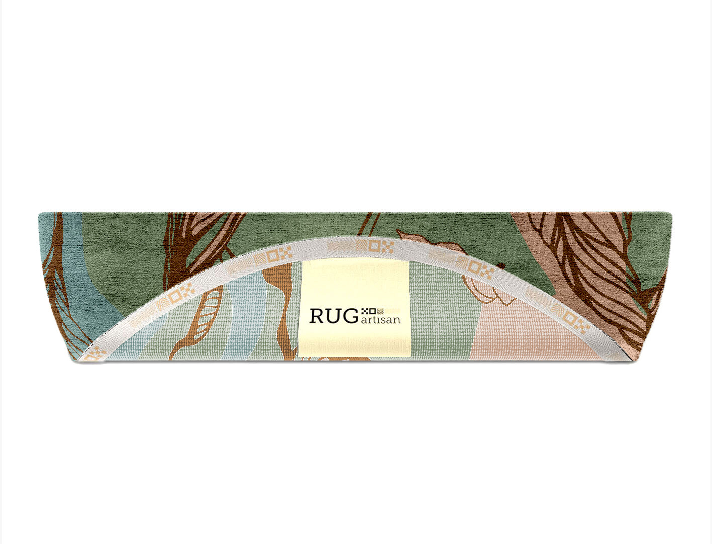 Cala Lily Field of Flowers Halfmoon Hand Knotted Bamboo Silk Custom Rug by Rug Artisan