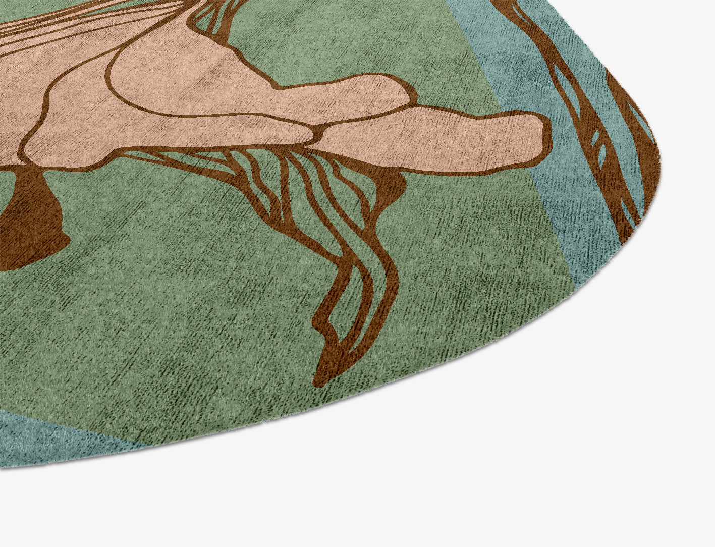 Cala Lily Field of Flowers Oblong Hand Knotted Bamboo Silk Custom Rug by Rug Artisan