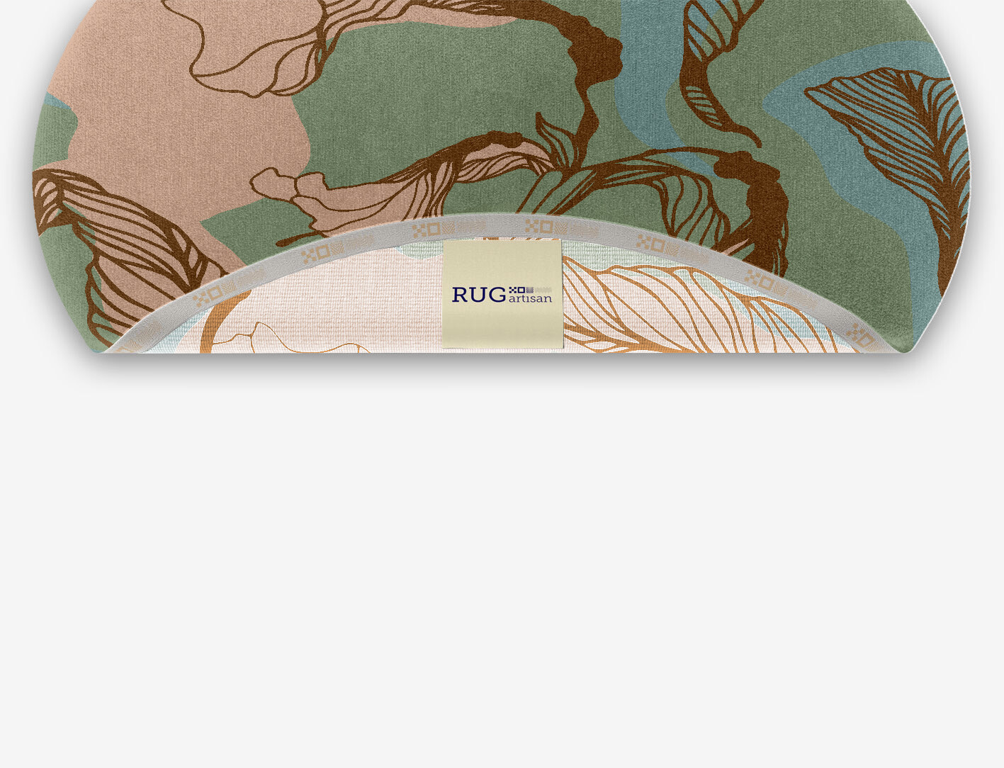 Cala Lily Field of Flowers Oval Hand Knotted Tibetan Wool Custom Rug by Rug Artisan