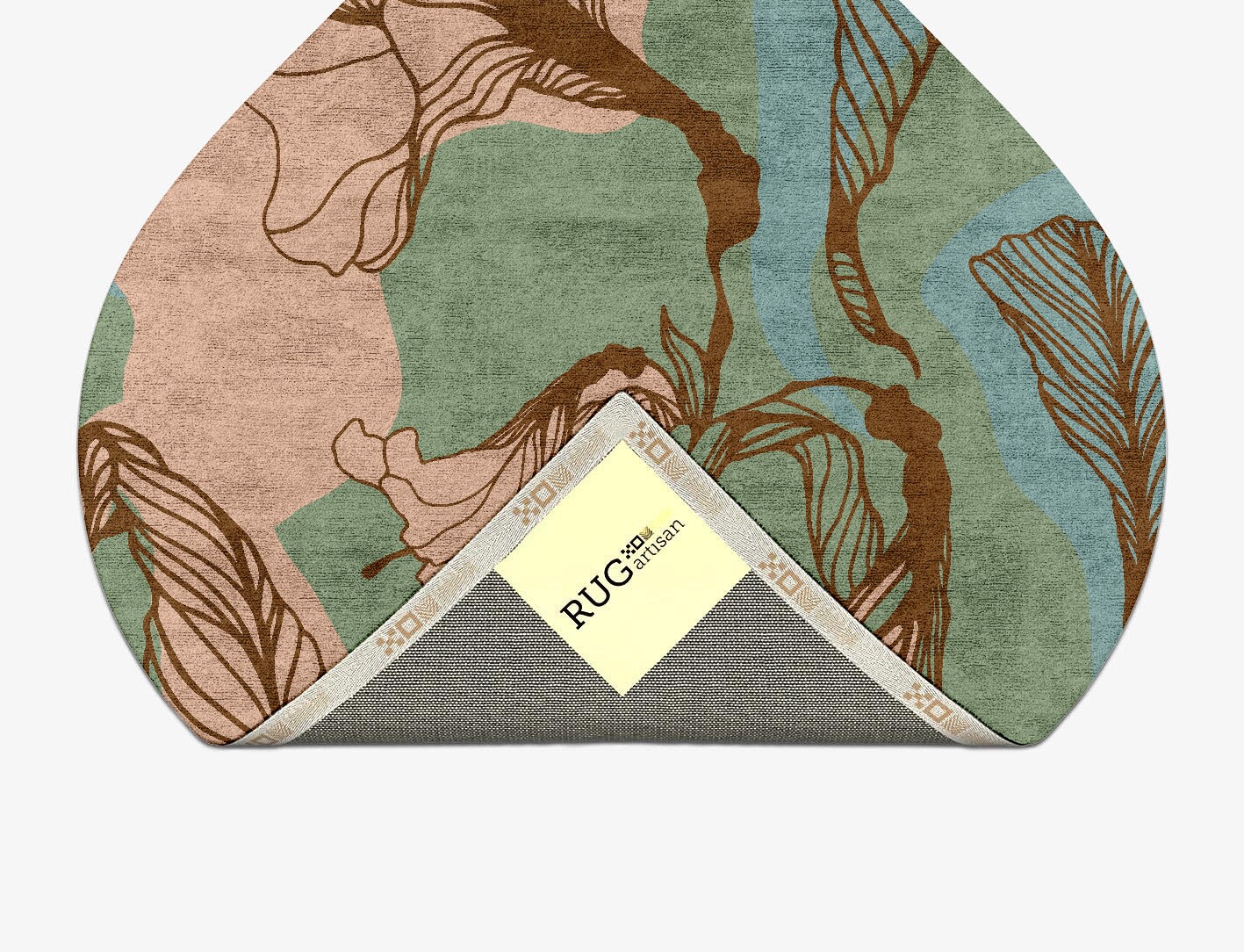 Cala Lily Field of Flowers Ogee Hand Tufted Bamboo Silk Custom Rug by Rug Artisan