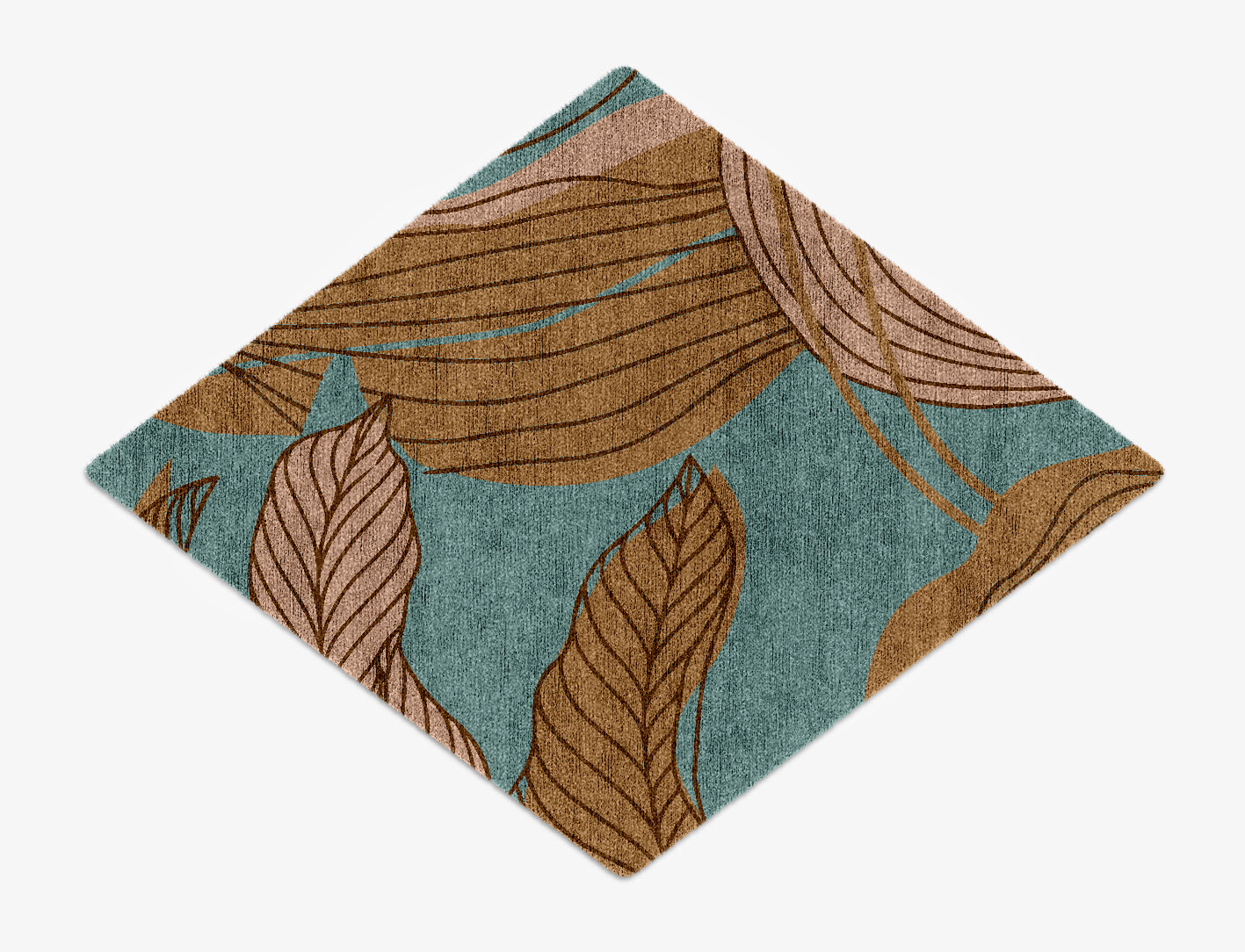 Calathea Field of Flowers Diamond Hand Knotted Bamboo Silk Custom Rug by Rug Artisan