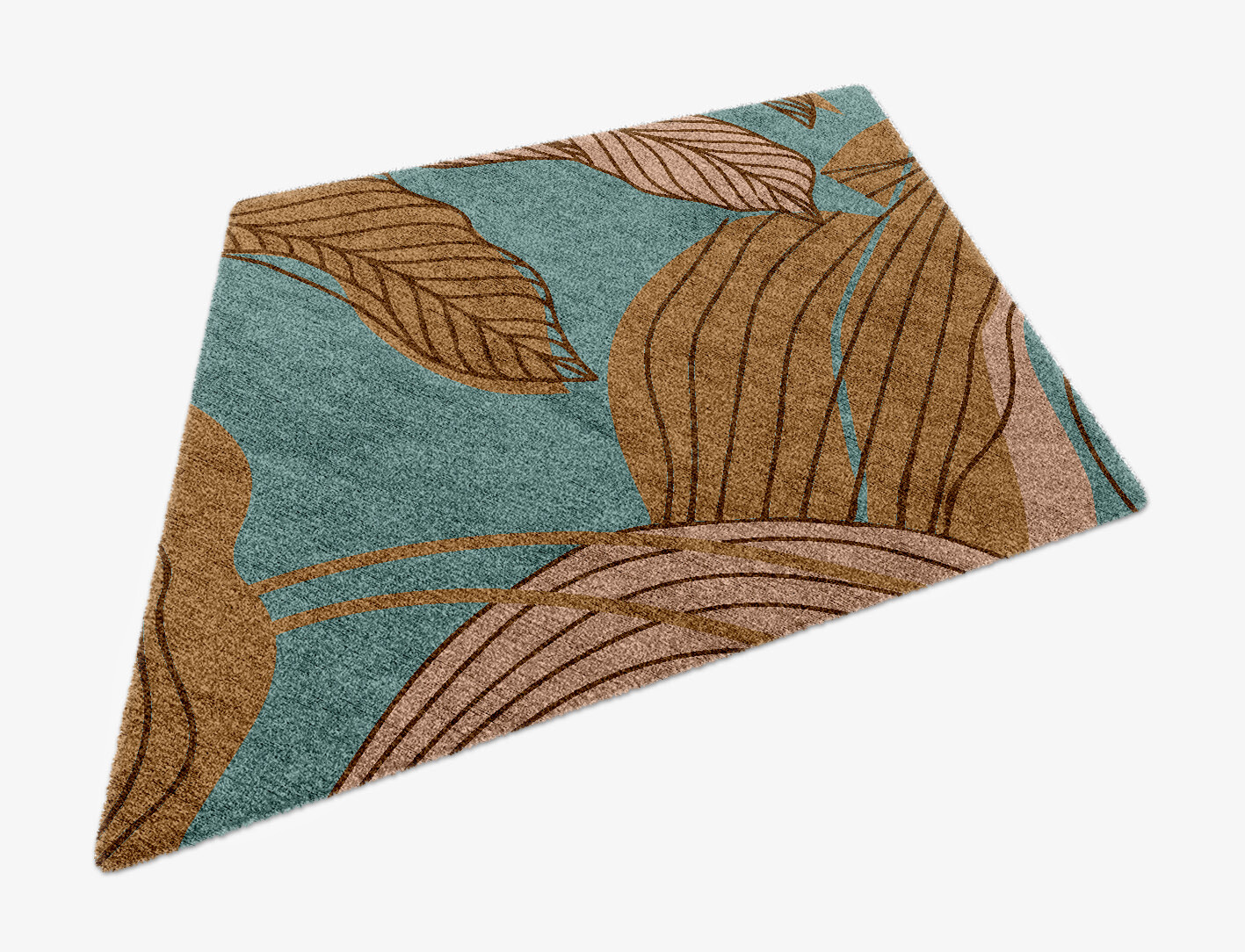 Calathea Field of Flowers Diamond Hand Knotted Bamboo Silk Custom Rug by Rug Artisan
