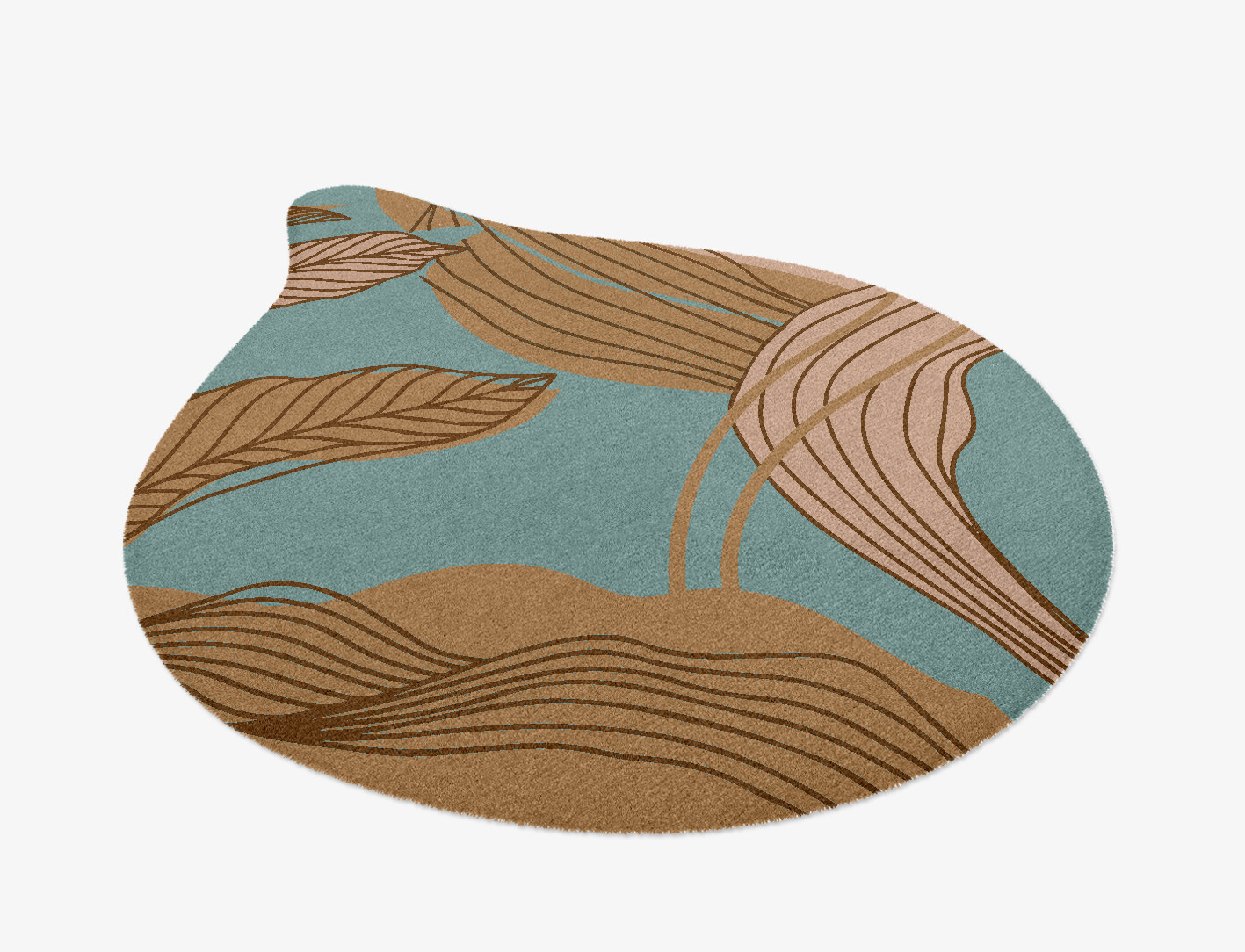 Calathea Field of Flowers Drop Hand Knotted Tibetan Wool Custom Rug by Rug Artisan