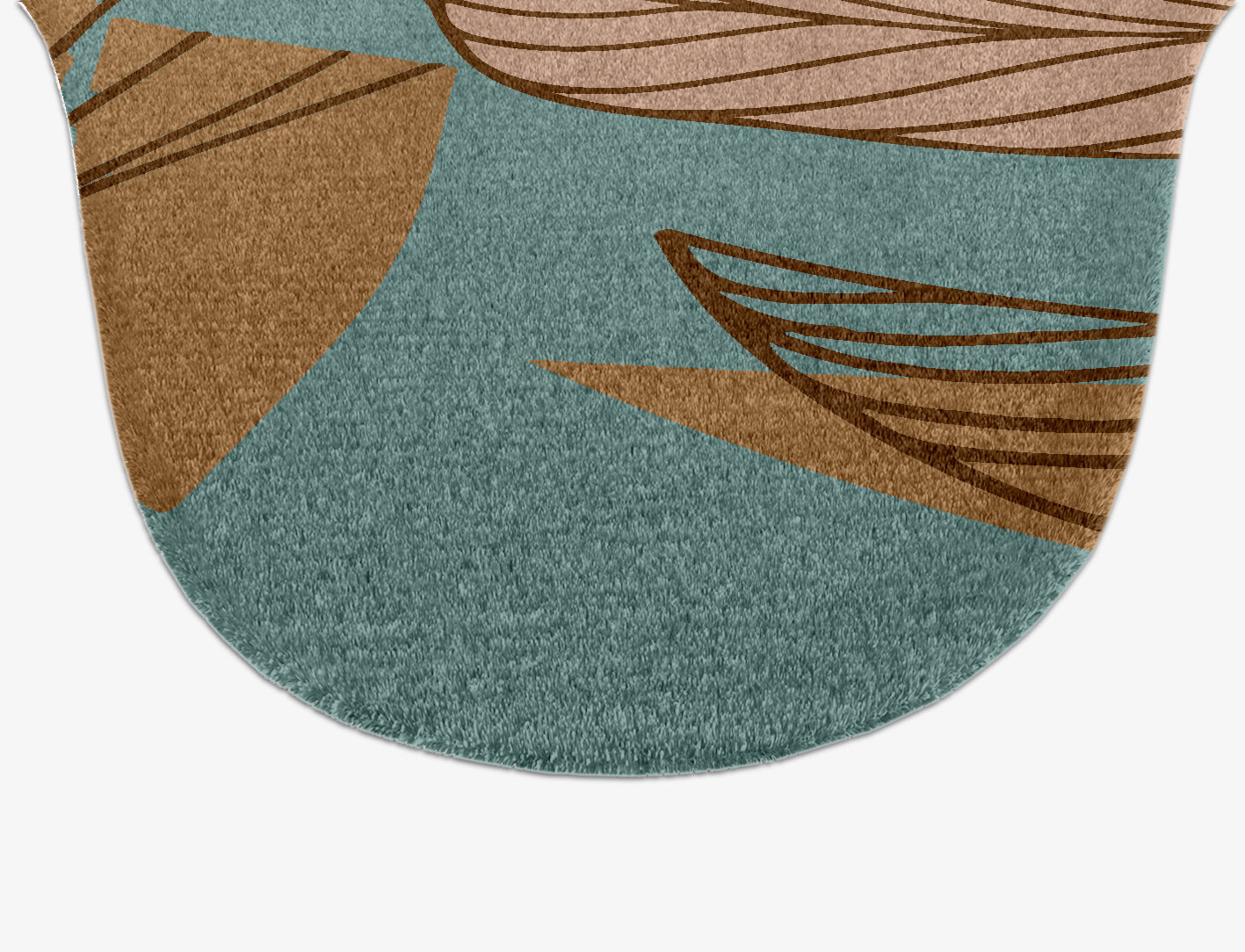 Calathea Field of Flowers Drop Hand Knotted Tibetan Wool Custom Rug by Rug Artisan