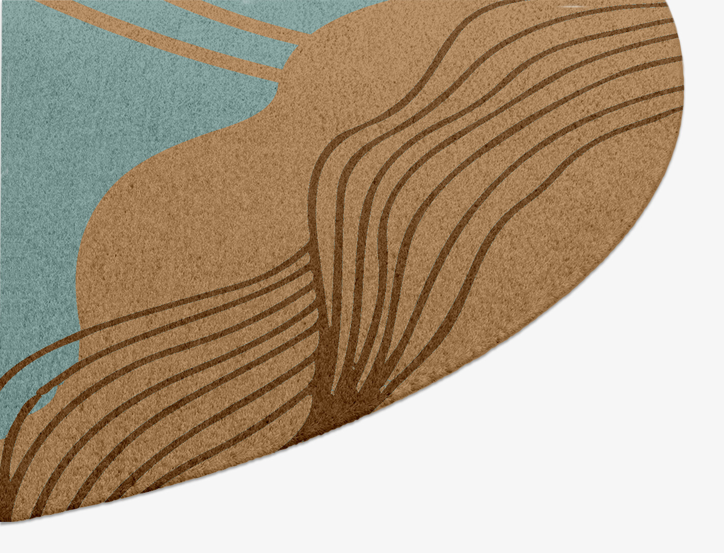 Calathea Field of Flowers Oval Hand Knotted Tibetan Wool Custom Rug by Rug Artisan