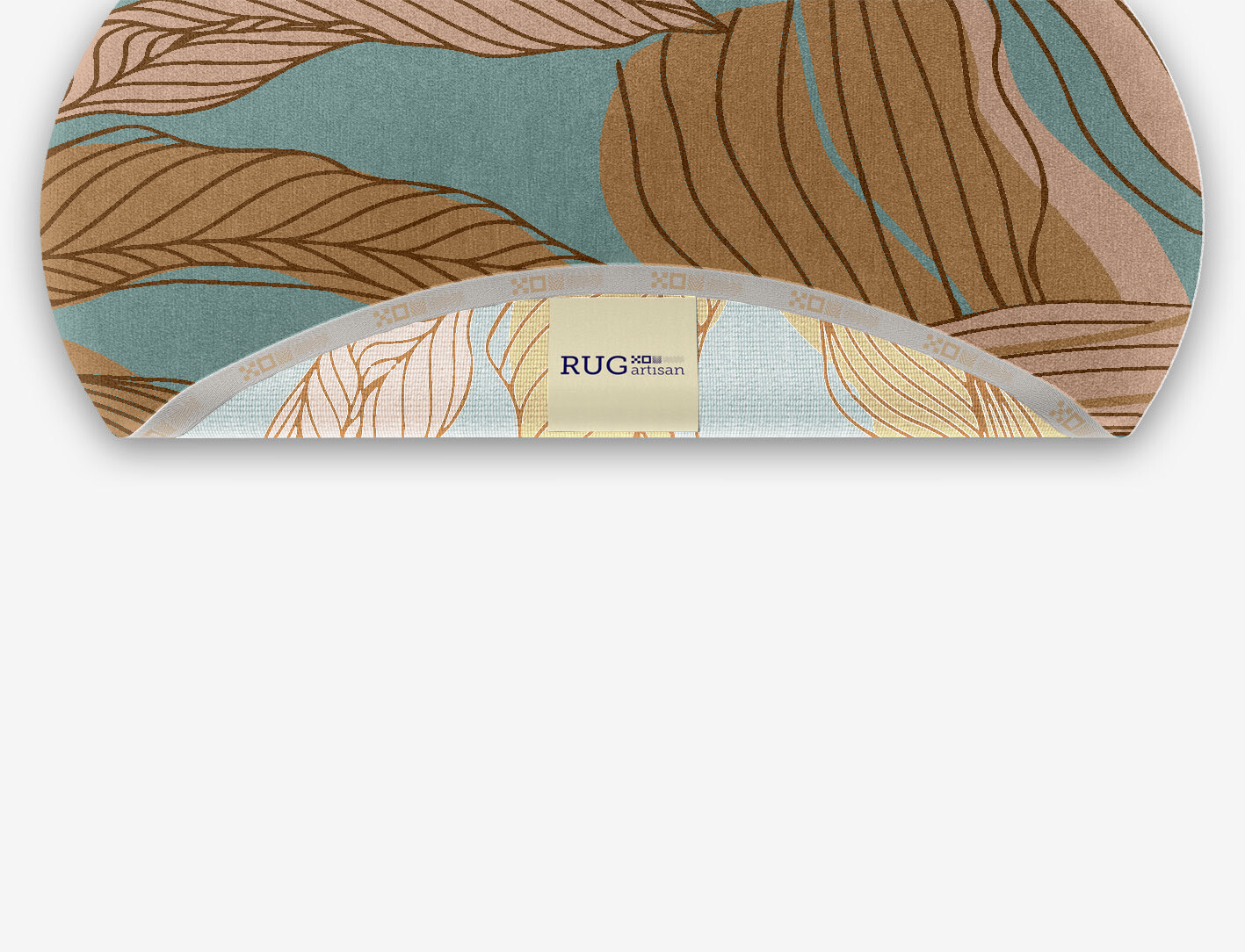 Calathea Field of Flowers Oval Hand Knotted Tibetan Wool Custom Rug by Rug Artisan