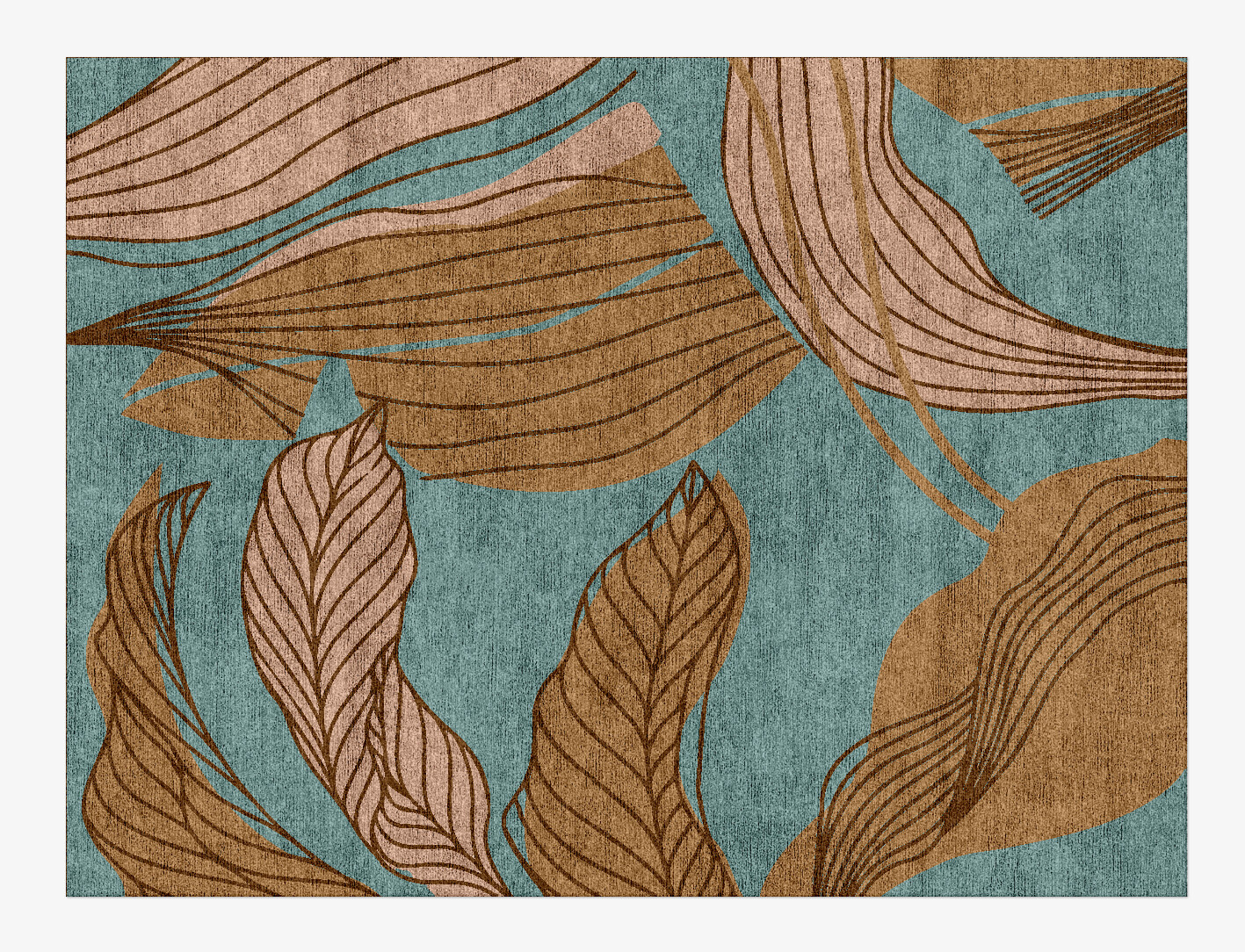 Calathea Field of Flowers Rectangle Hand Knotted Bamboo Silk Custom Rug by Rug Artisan