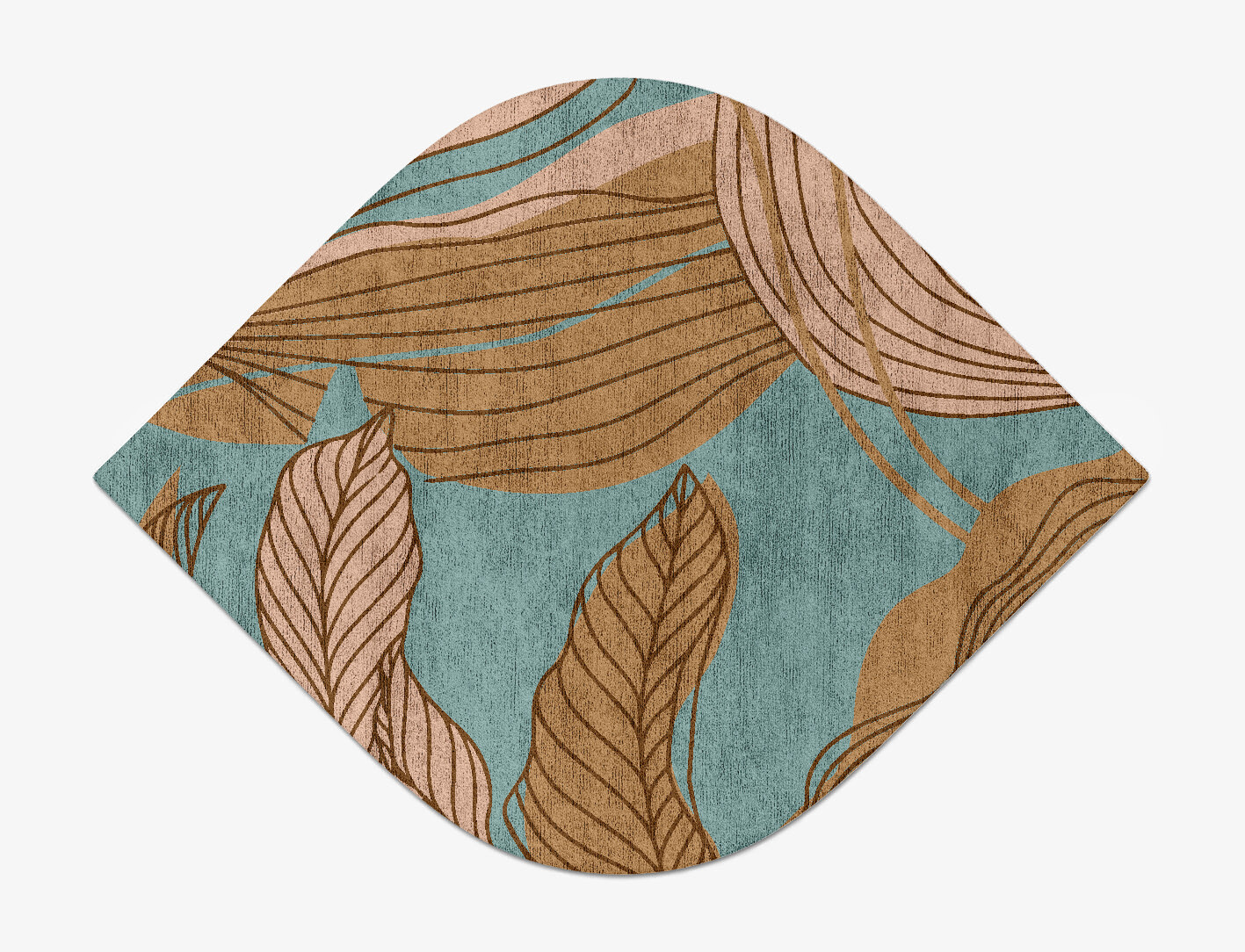 Calathea Field of Flowers Ogee Hand Tufted Bamboo Silk Custom Rug by Rug Artisan