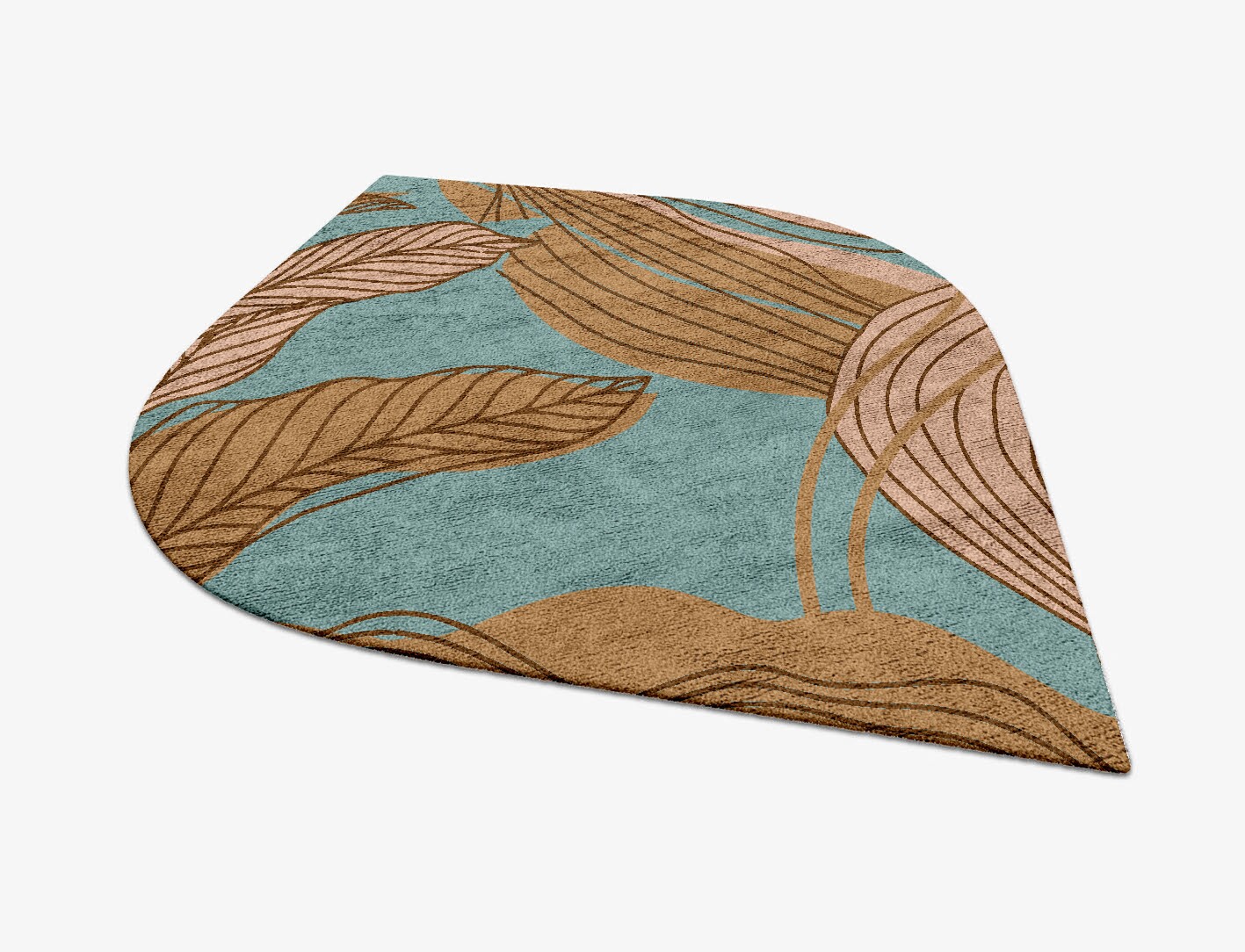 Calathea Field of Flowers Ogee Hand Tufted Bamboo Silk Custom Rug by Rug Artisan