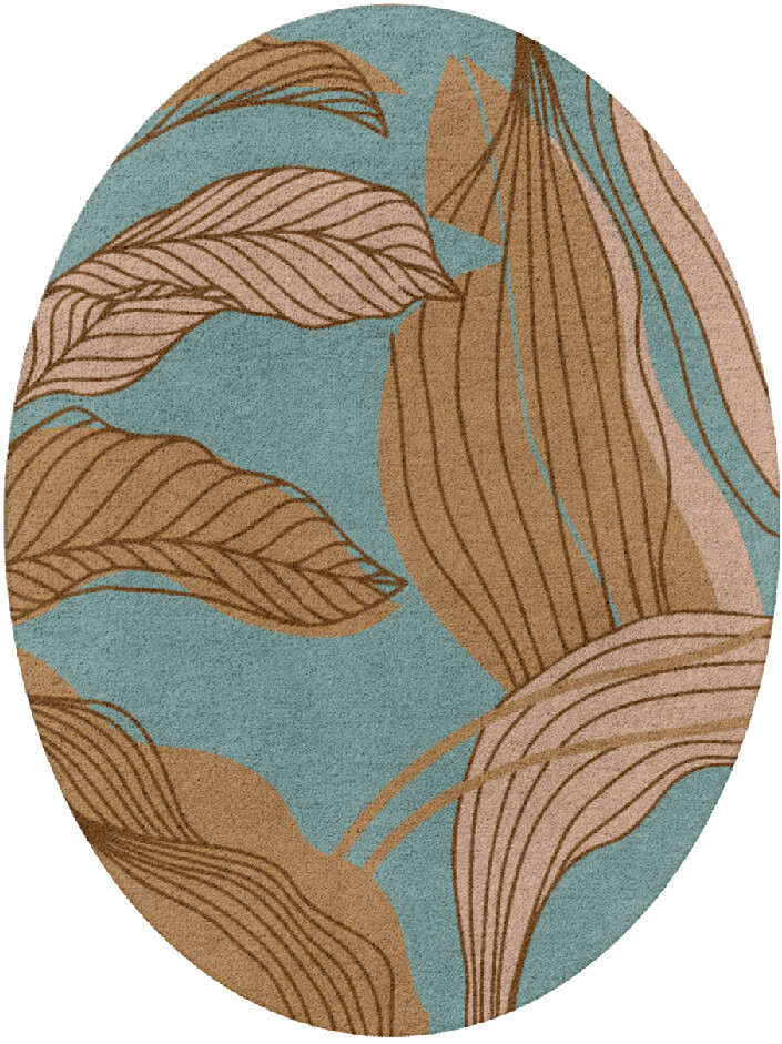 Calathea Field of Flowers Oval Hand Tufted Pure Wool Custom Rug & Carpet by Rug Artisan