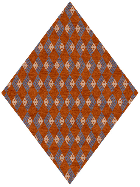 Calculus Geometric Diamond Hand Knotted Tibetan Wool Custom Rug by Rug Artisan