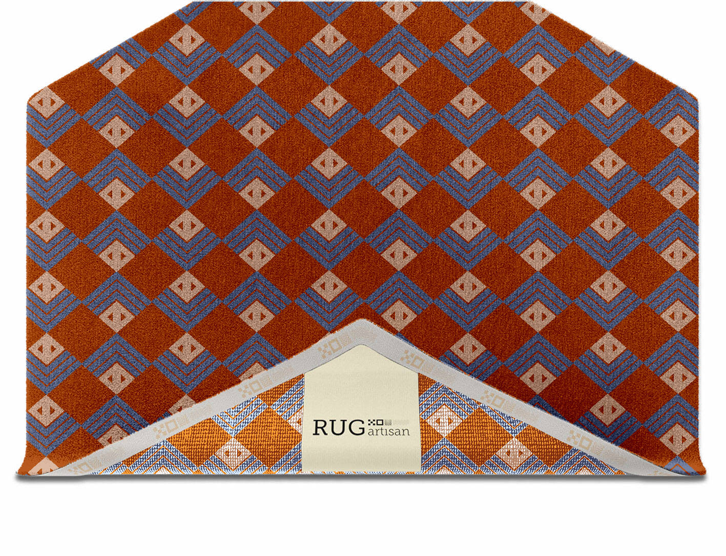 Calculus Geometric Hexagon Hand Knotted Tibetan Wool Custom Rug by Rug Artisan